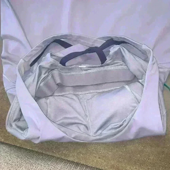 Lululemon Berry Mist Moody Blue Stash N Run Built In Bra Strappy Tank Top Size - Picture 6 of 9